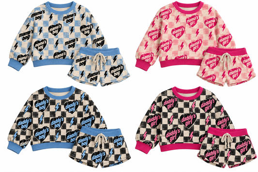 River & Ray Co Waffle Knit Long Sleeve and Shorts Set | Mama's & Daddy's