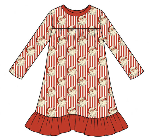 River & Ray Co.  Bamboo Nightgown| Candy Cane Santa
