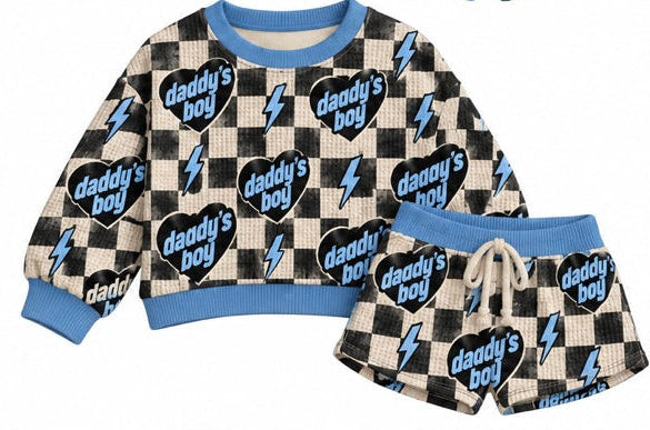 River & Ray Co Waffle Knit Long Sleeve and Shorts Set | Mama's & Daddy's