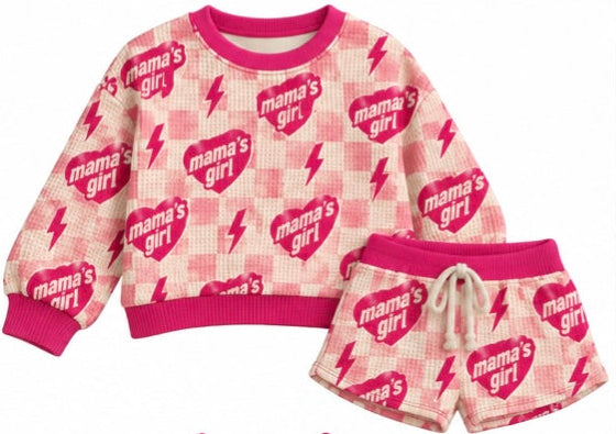 River & Ray Co Waffle Knit Long Sleeve and Shorts Set | Mama's & Daddy's