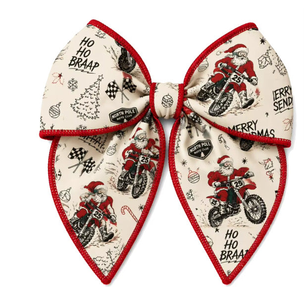 Christmas Alligator Claw Bows